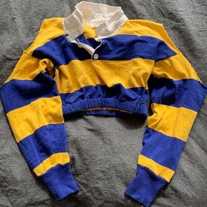 cropped international rugby jersey/ polo(upcycled)